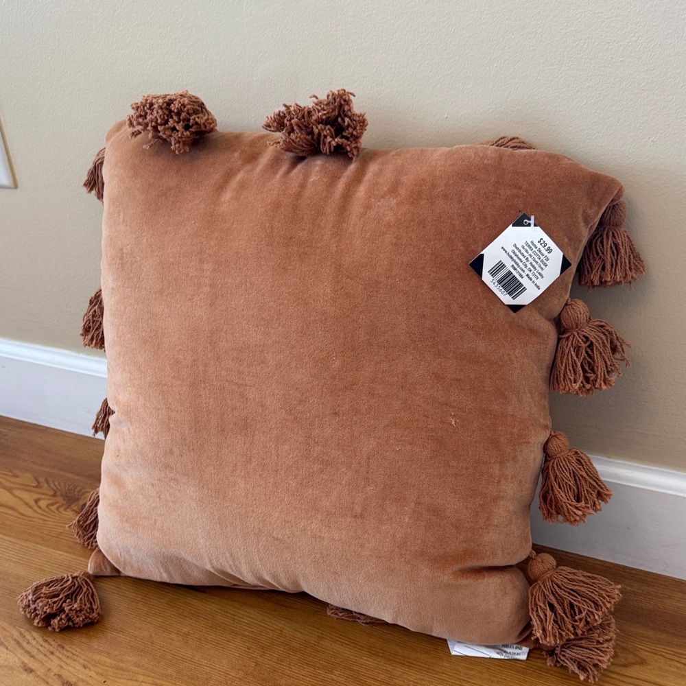 Hobby Lobby Terra Cotta Dusk Pillow with Tassels
